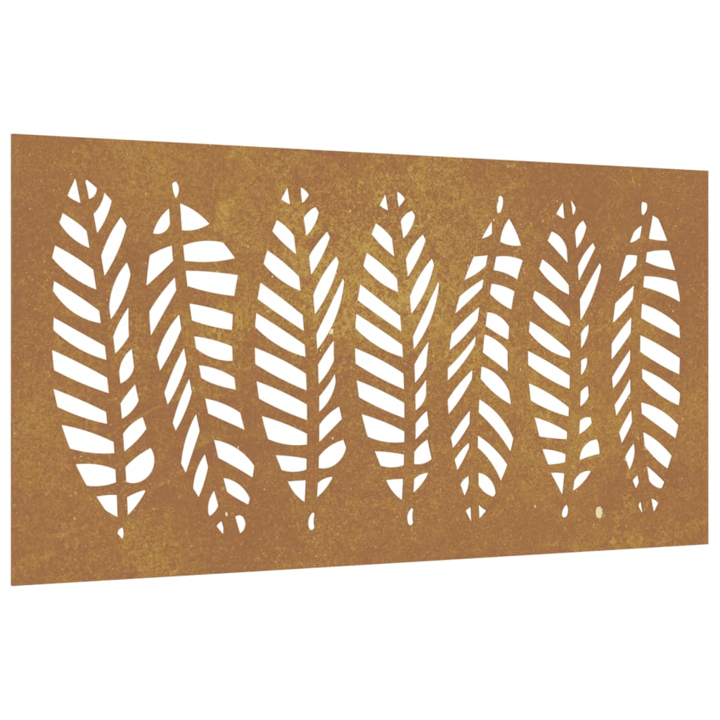 Garten-Wanddeko 105X55 Cm Cortenstahl Blatt-Design