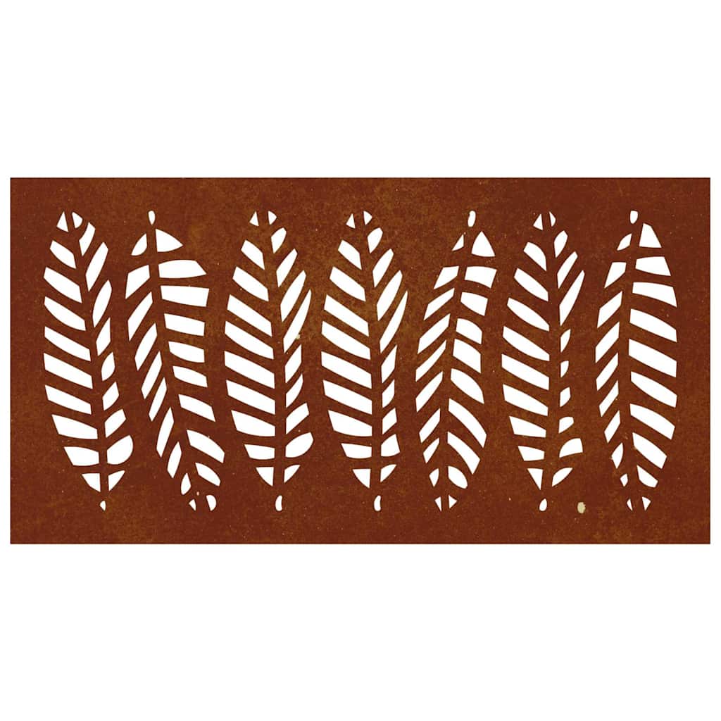 Garten-Wanddeko 105X55 Cm Cortenstahl Blatt-Design