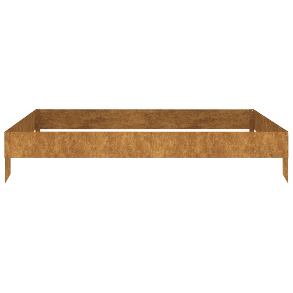 Hochbeet 100X100X18,5 Cm Witterungsbeständiger Stahl/Braun