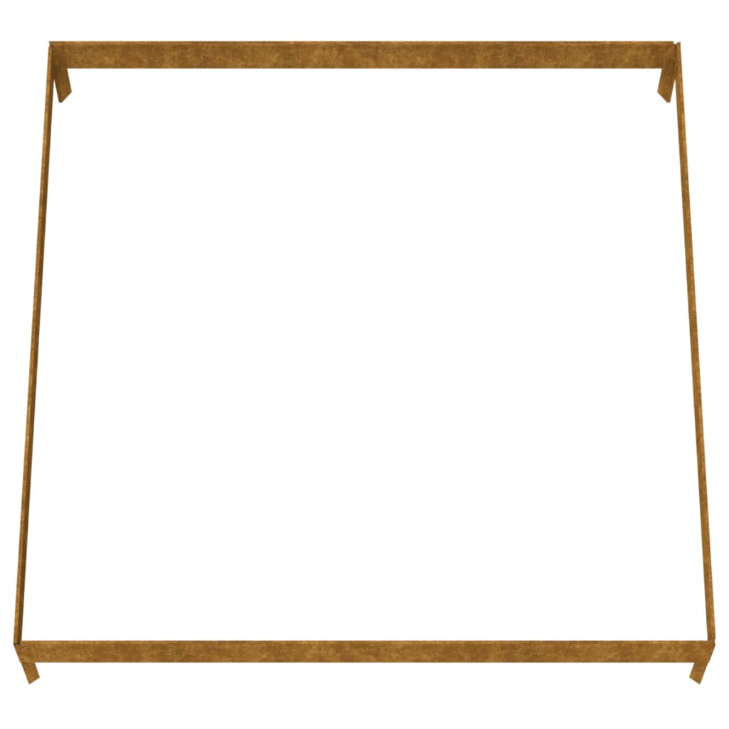 Hochbeet 100X100X18,5 Cm Witterungsbeständiger Stahl/Braun
