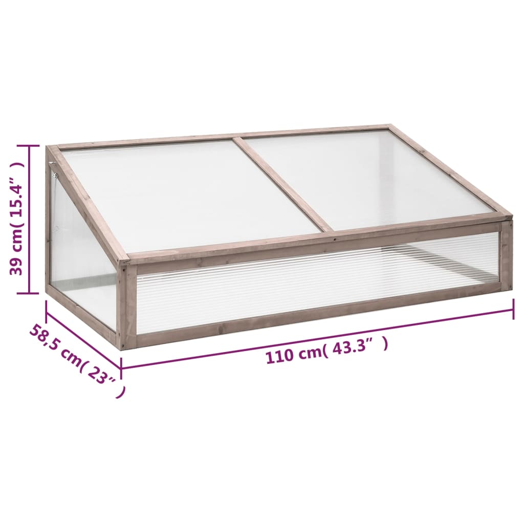 Gewächshaus 110X56X39 Cm Tannenholz
