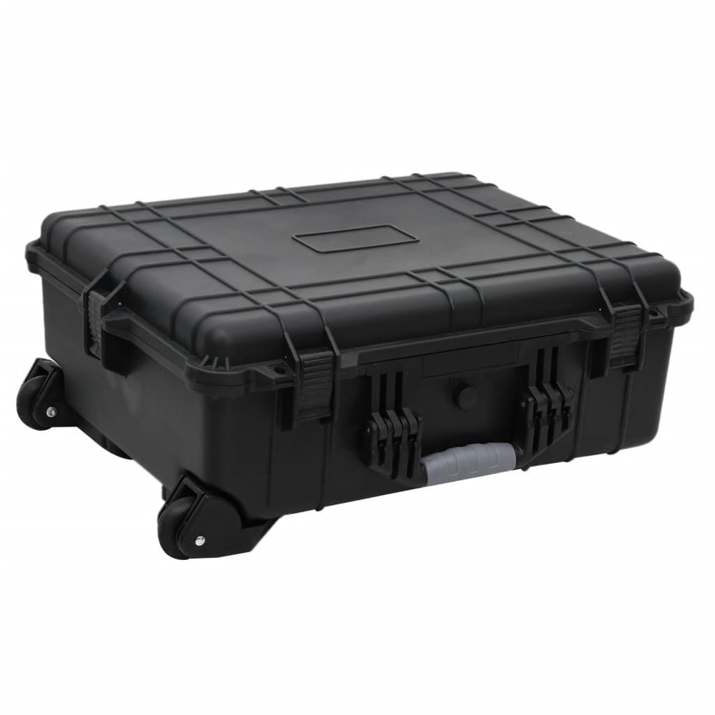 Flugkoffer Mit Rollen Schwarz 63X50X23 Cm Pp