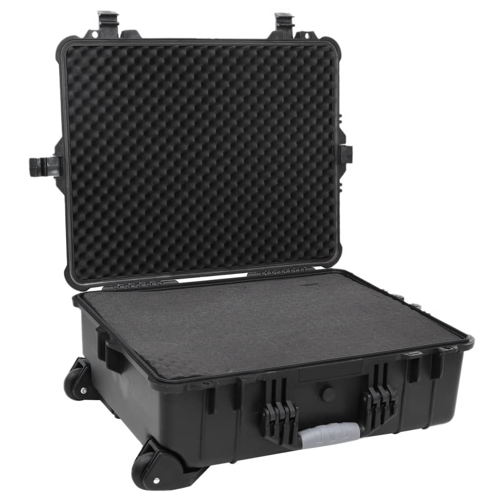 Flugkoffer Mit Rollen Schwarz 63X50X23 Cm Pp
