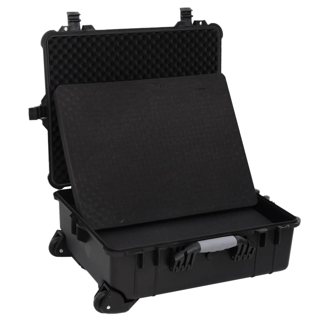 Flugkoffer Mit Rollen Schwarz 63X50X23 Cm Pp
