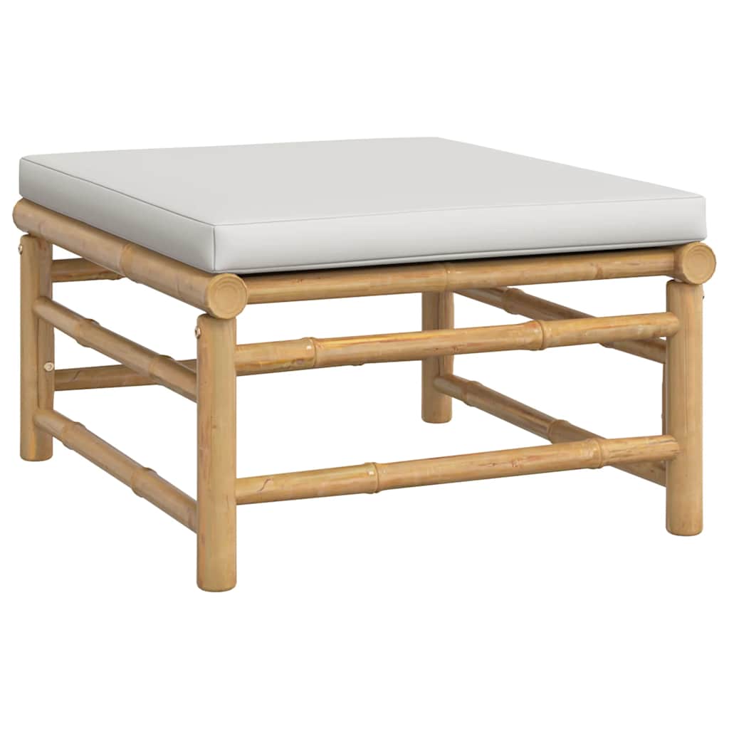 3-Tlg. Garten-Lounge-Set Mit En Kissen Bambus