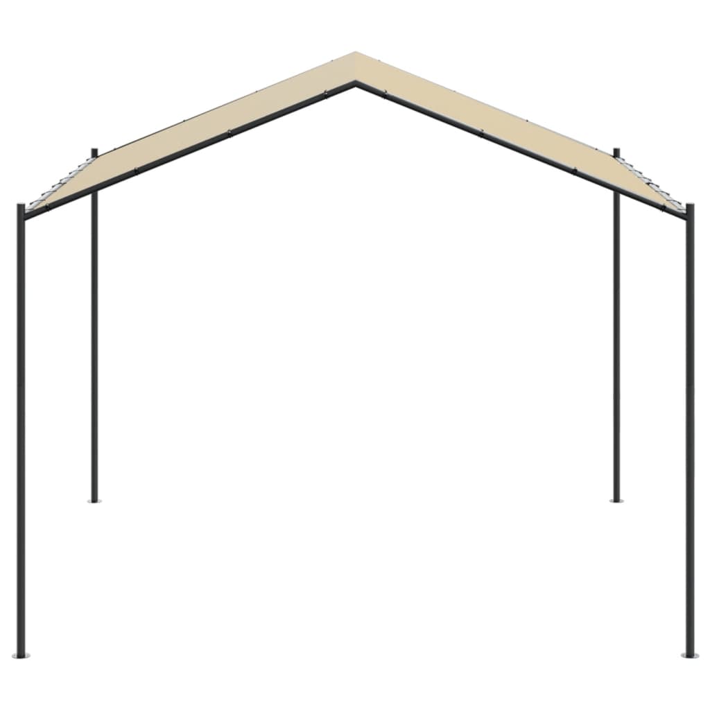 Gartenpavillon Beige 3X3 M Stahl Und Stoff