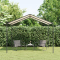 Gartenpavillon Beige 3X3 M Stahl Und Stoff