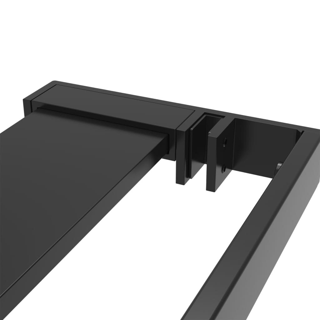 Duschablage Für Begehbare Dusche Schwarz 90 Cm Aluminium