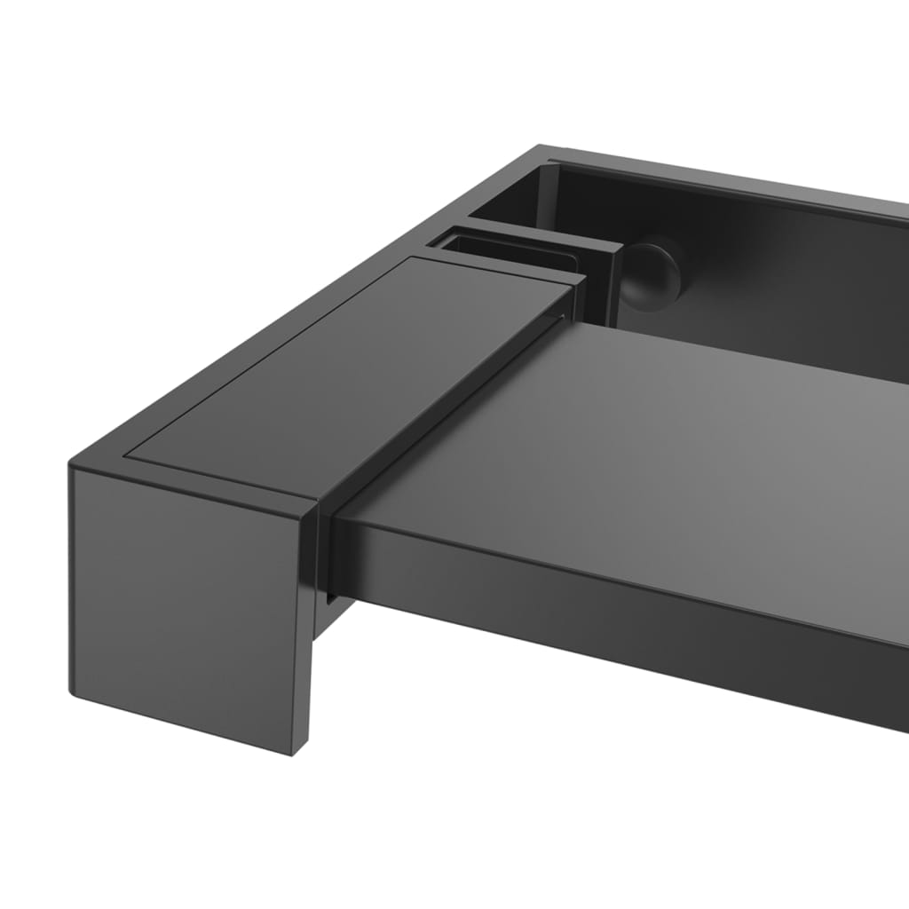 Duschablage Für Begehbare Dusche Schwarz 90 Cm Aluminium