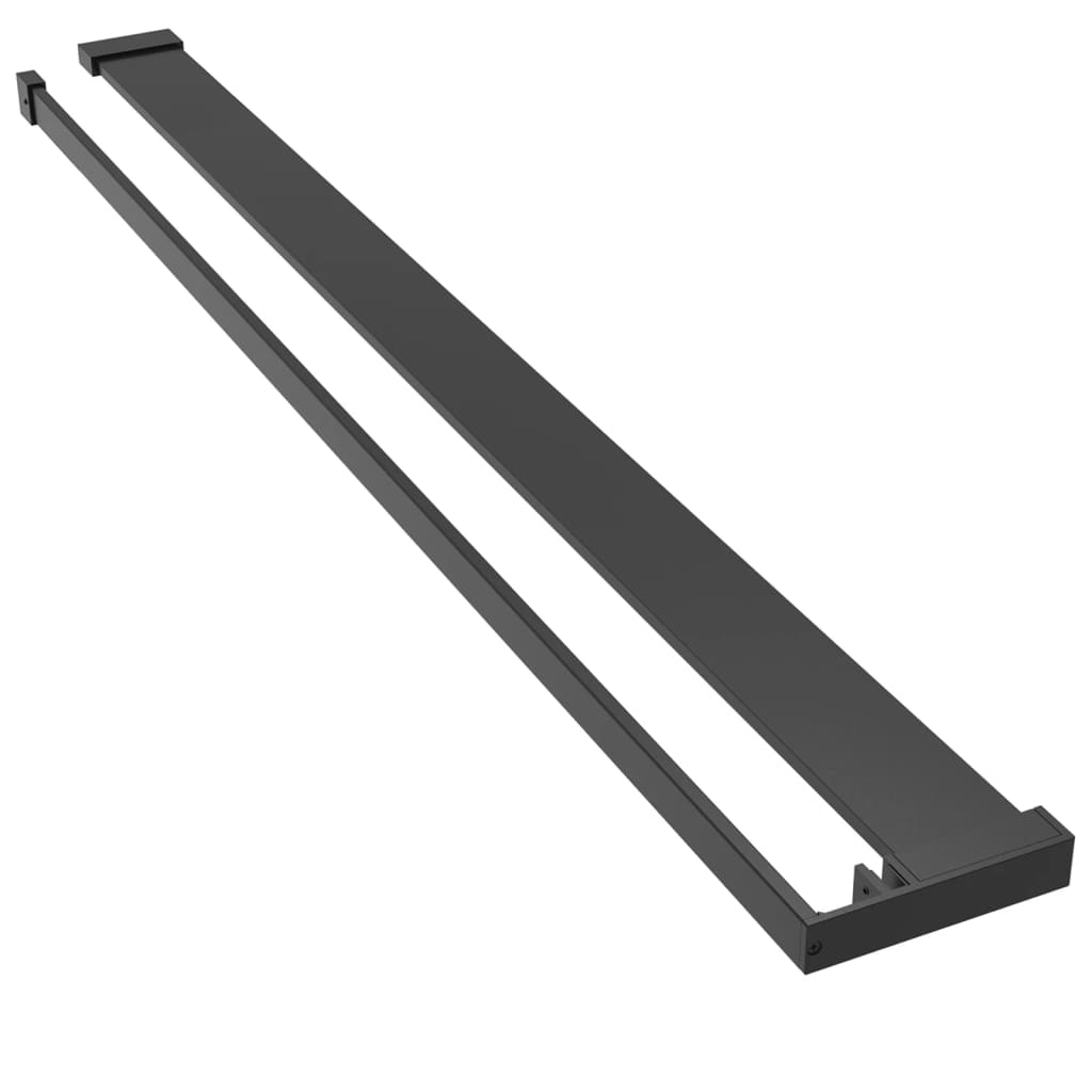 Duschablage Für Begehbare Dusche Schwarz 115 Cm Aluminium