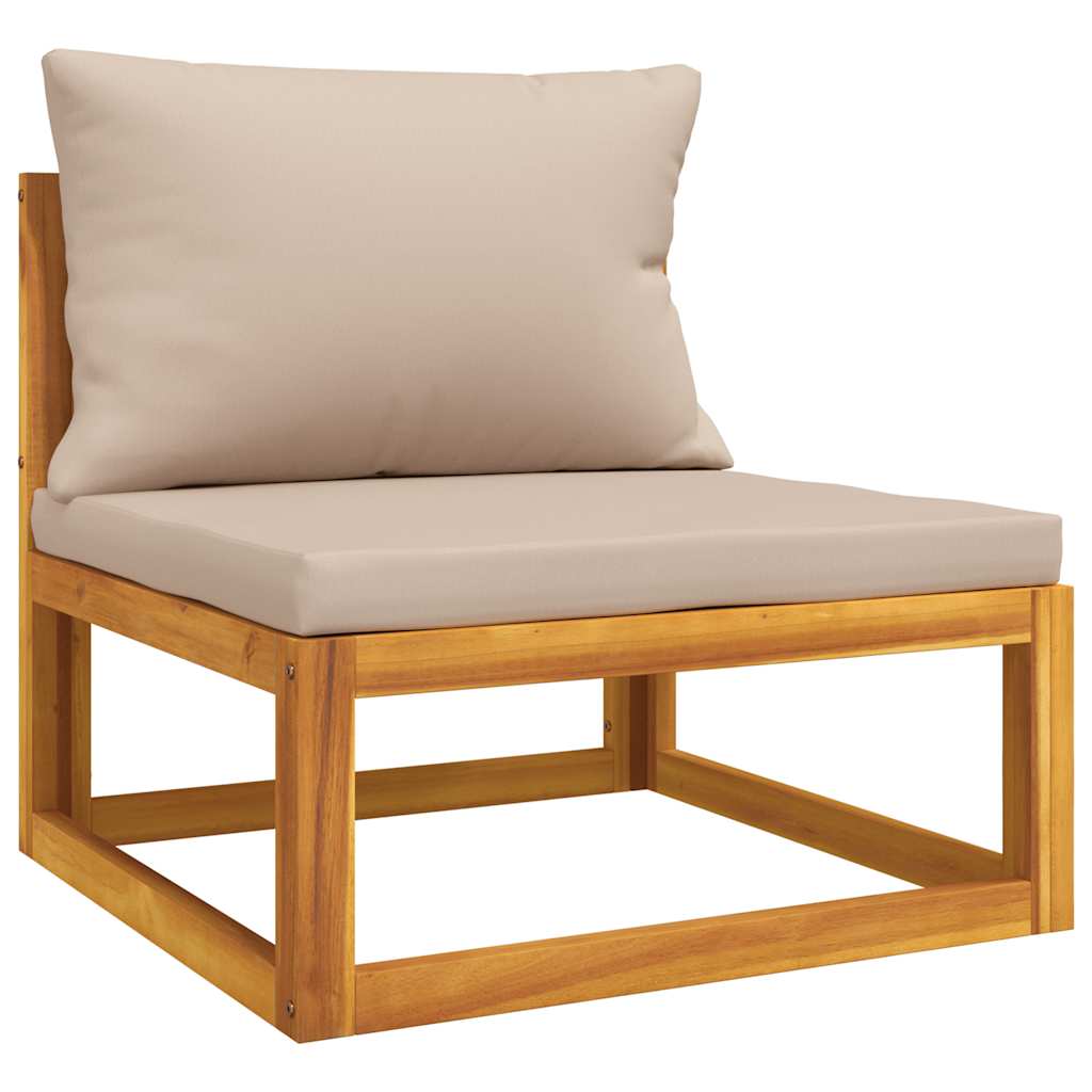 3-Tlg. Garten-Lounge-Set Mit Kissen Massivholz Akazie