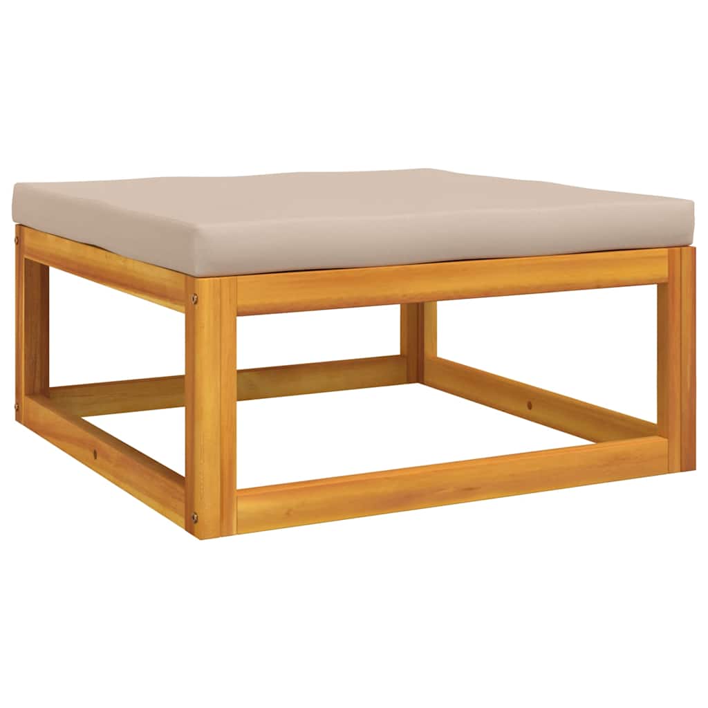 3-Tlg. Garten-Lounge-Set Mit Kissen Massivholz Akazie