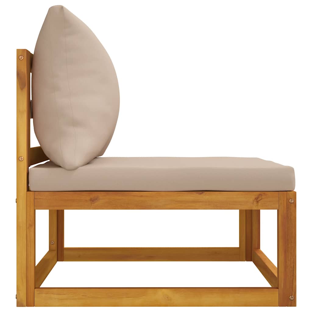3-Tlg. Garten-Lounge-Set Mit Kissen Massivholz Akazie