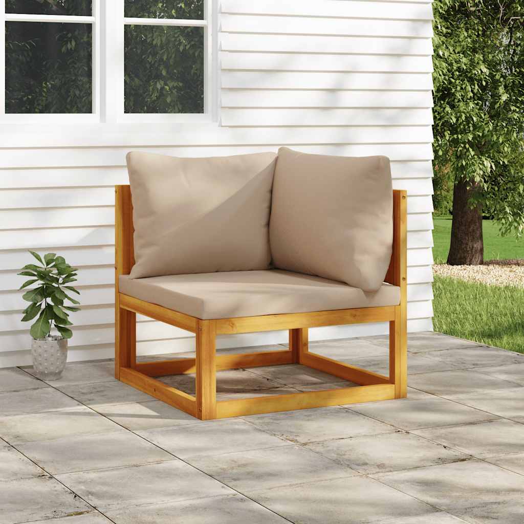 3-Tlg. Garten-Lounge-Set Mit Kissen Massivholz Akazie
