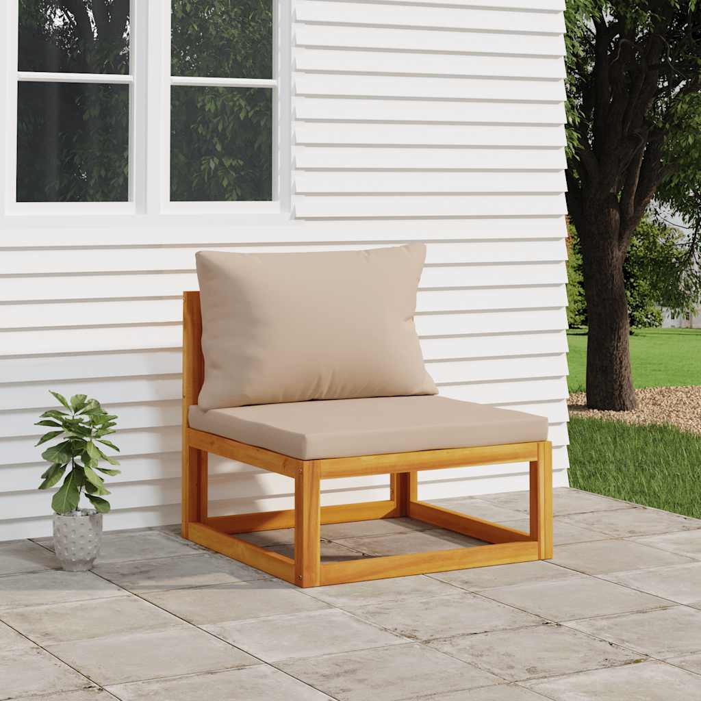 3-Tlg. Garten-Lounge-Set Mit Kissen Massivholz Akazie
