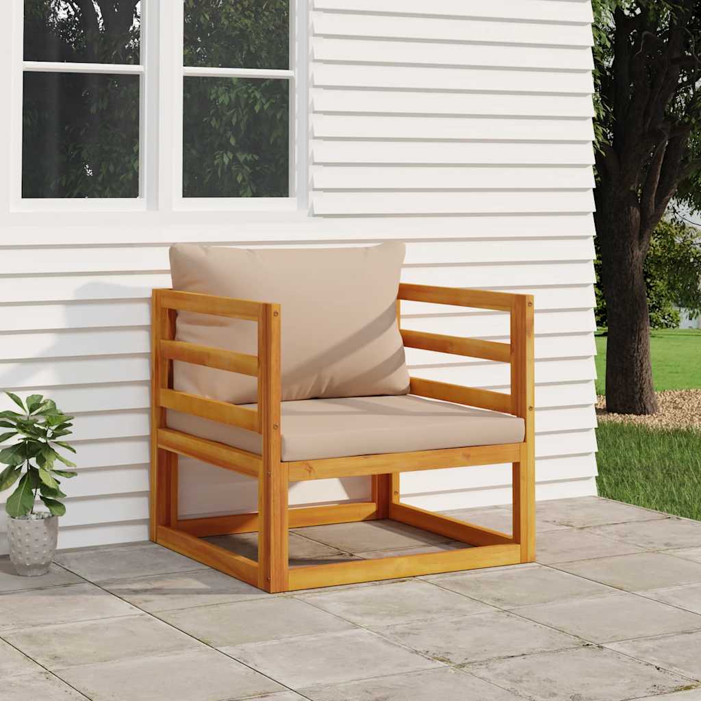 3-Tlg. Garten-Lounge-Set Mit Kissen Massivholz Akazie