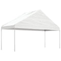 Pavillon Mit Dach Weiß 4,46X5,88X3,75 M Polyethylen