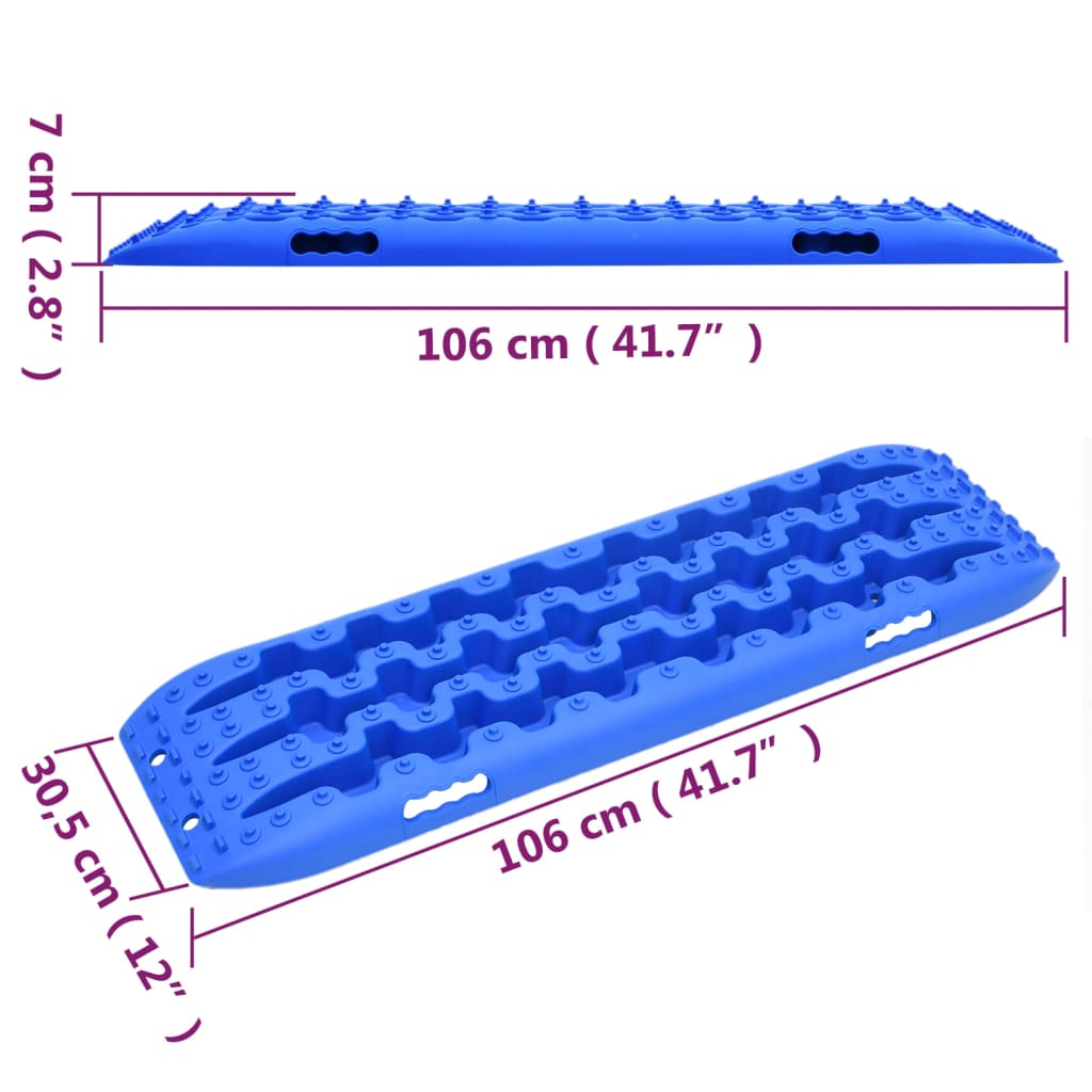 Traktionsmatten 2 Stk. 106X30,5X7 Cm Nylon
