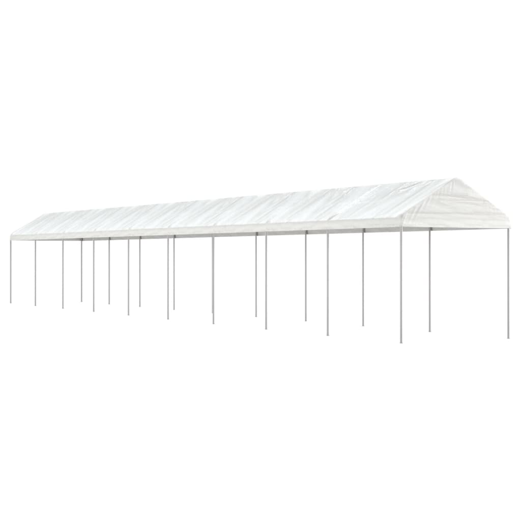 Pavillon Mit Dach Weiß 6,69X2,28X2,69 M Polyethylen