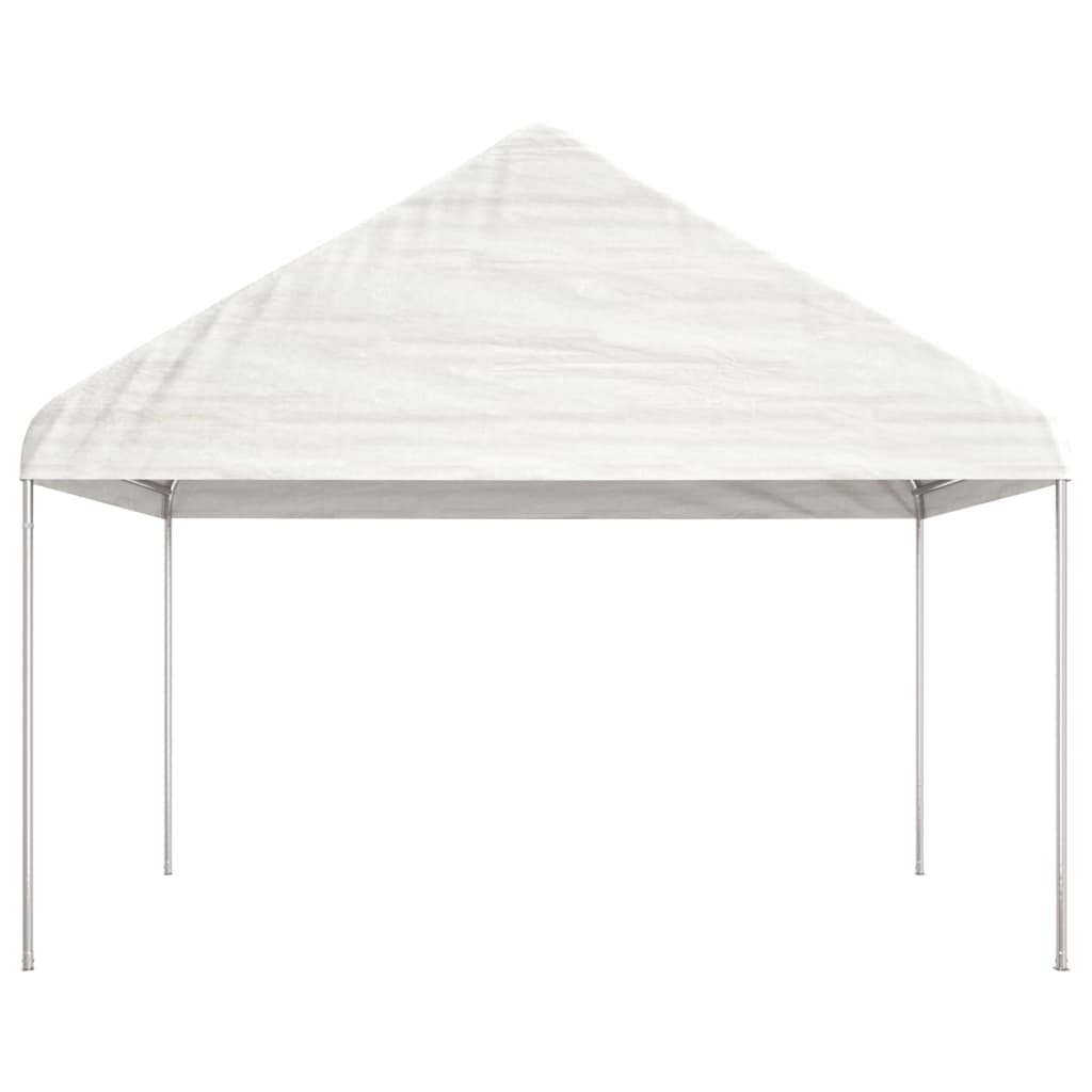 Pavillon Mit Dach Weiß 15,61X4,08X3,22 M Polyethylen
