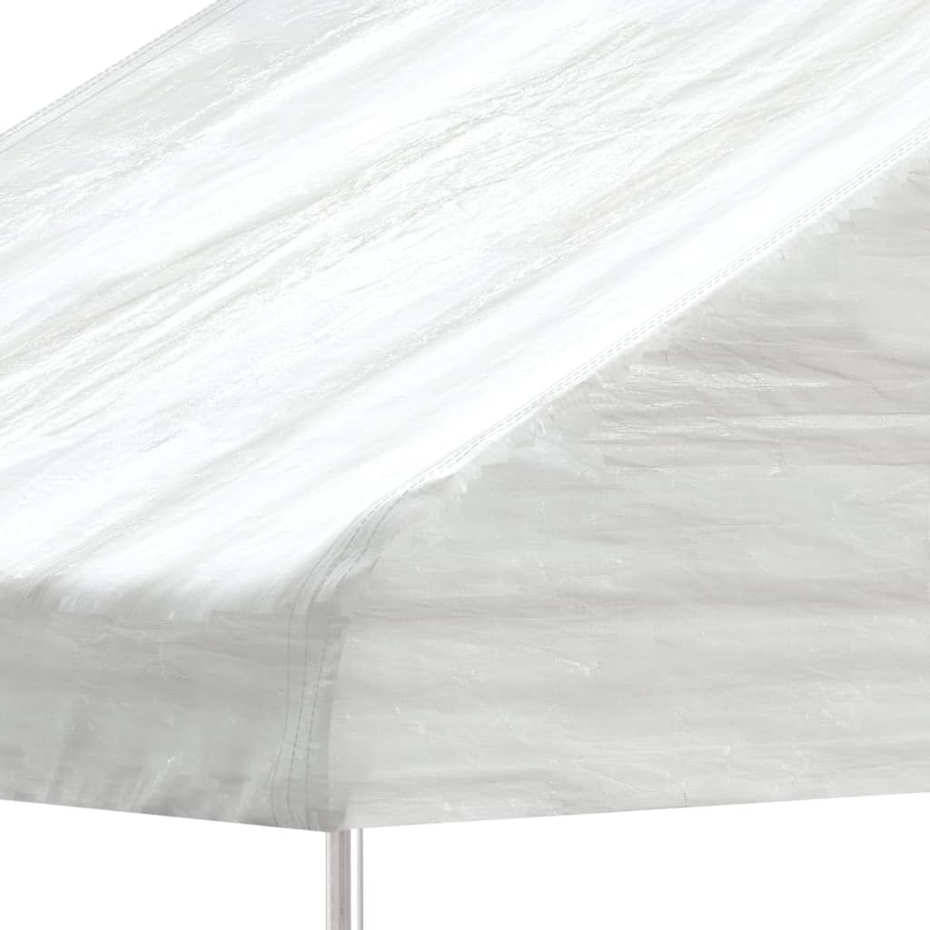 Pavillon Mit Dach Weiß 15,61X4,08X3,22 M Polyethylen
