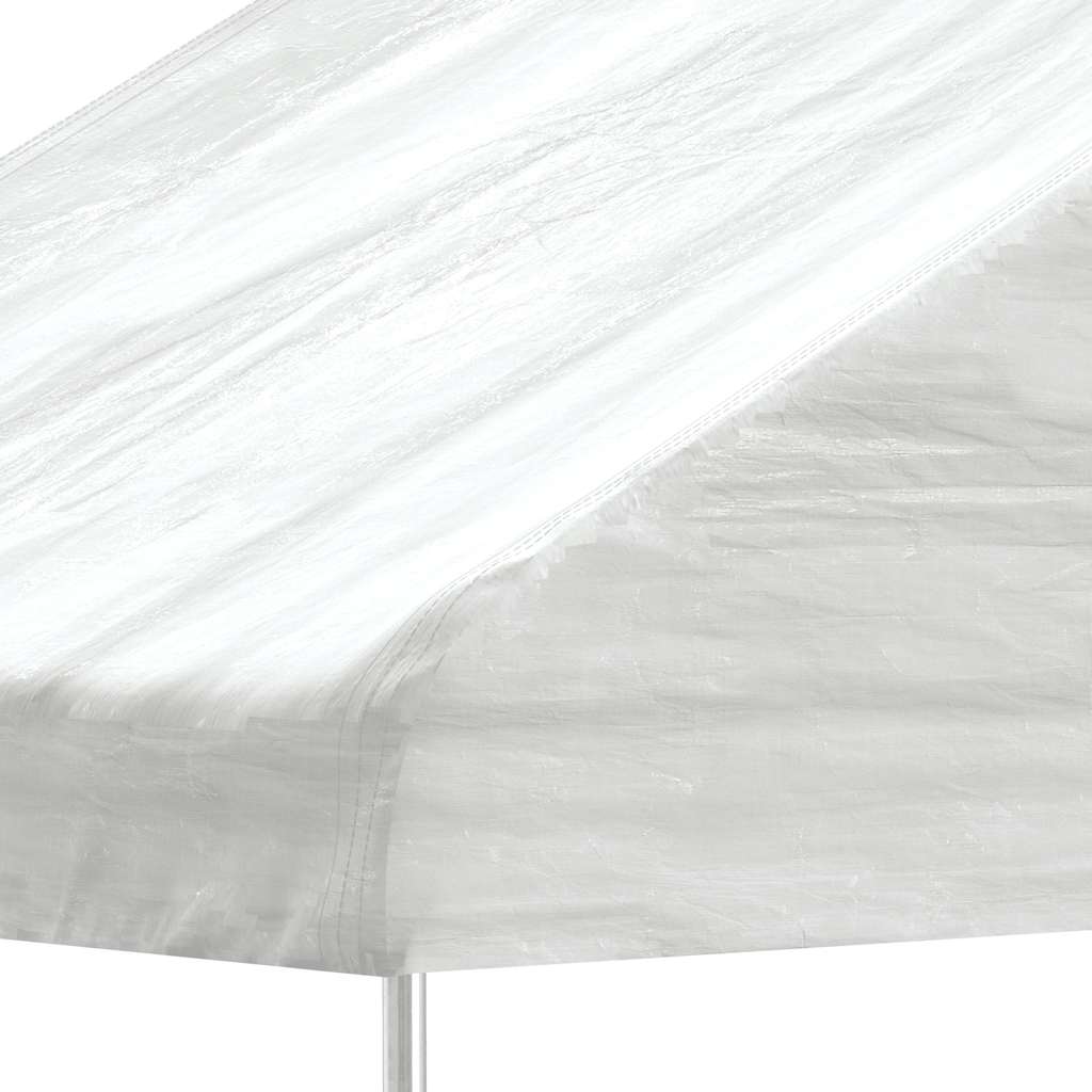Pavillon Mit Dach Weiß 4,46X5,88X3,75 M Polyethylen