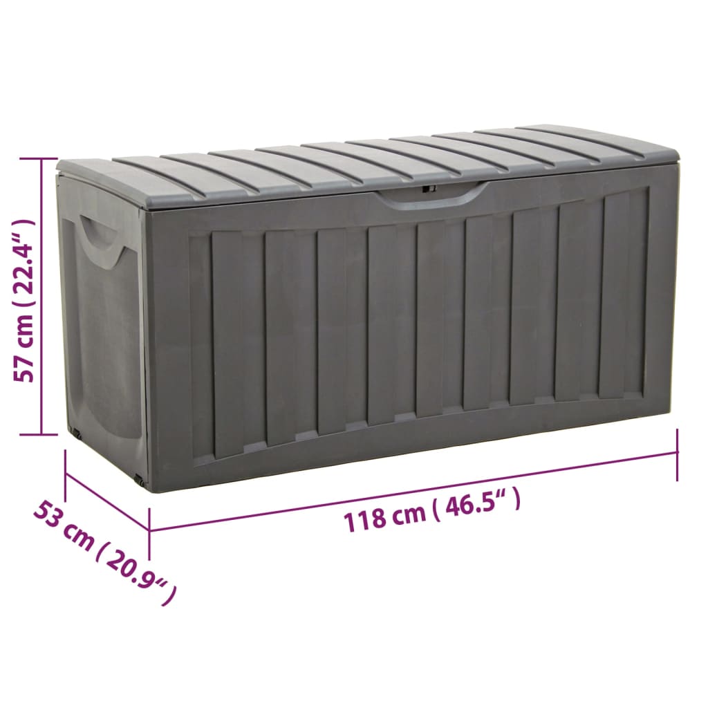 Truhe Schwarz 118X53X57 Cm Polypropylen
