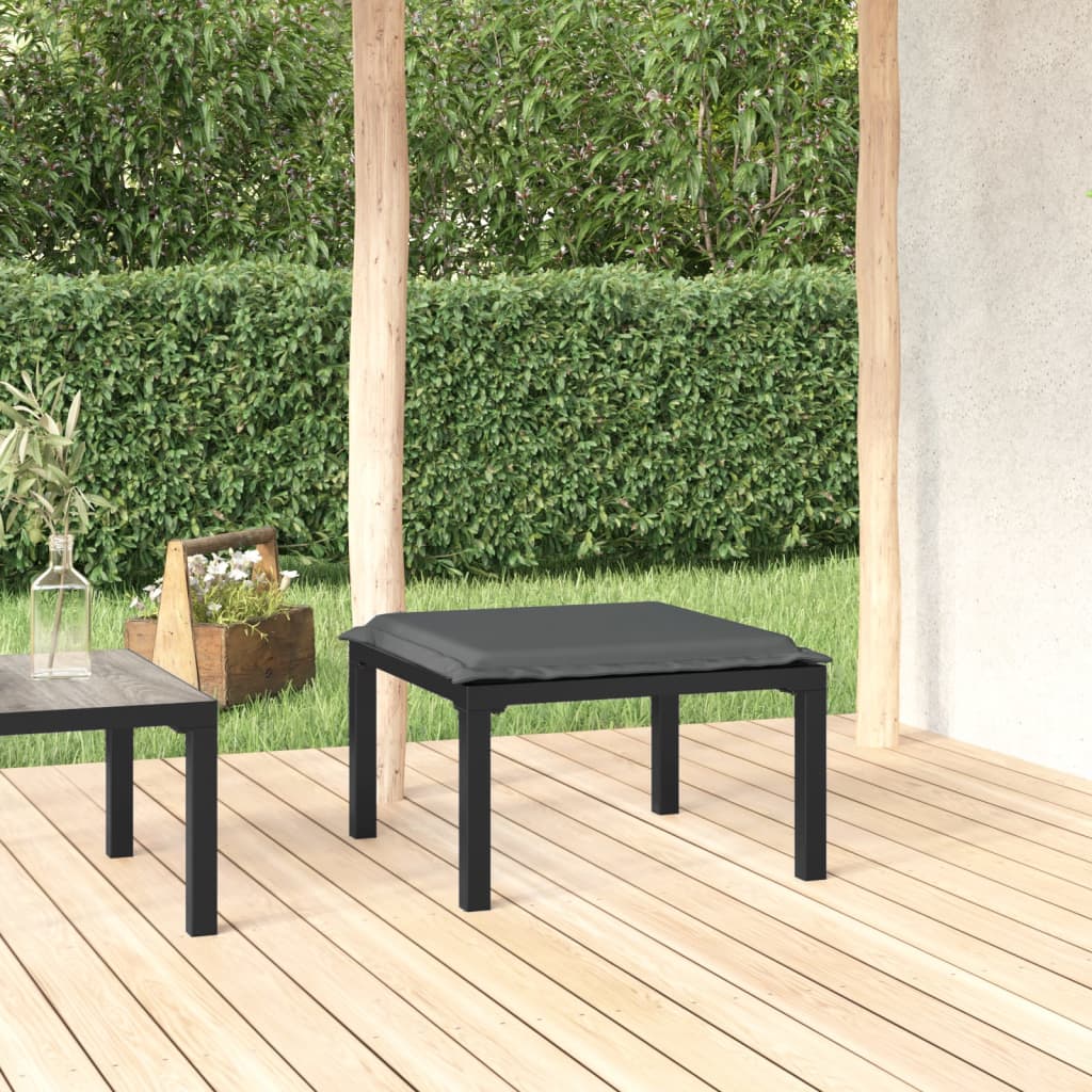 4-Tlg. Garten-Lounge-Set Schwarz Und Grau Poly Rattan