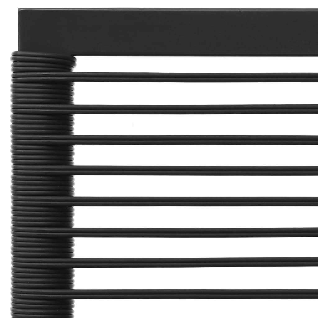 4-Tlg. Garten-Lounge-Set Schwarz Und Grau Poly Rattan