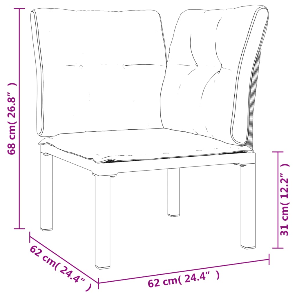4-Tlg. Garten-Lounge-Set Schwarz Und Grau Poly Rattan