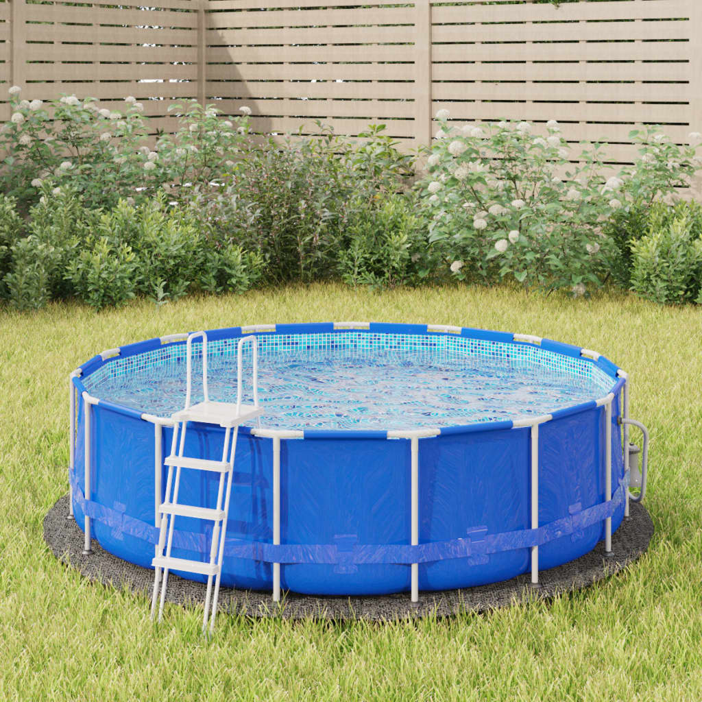 Pool-Bodentuch Ø396 Cm Polyester Geotextil Hellgrau