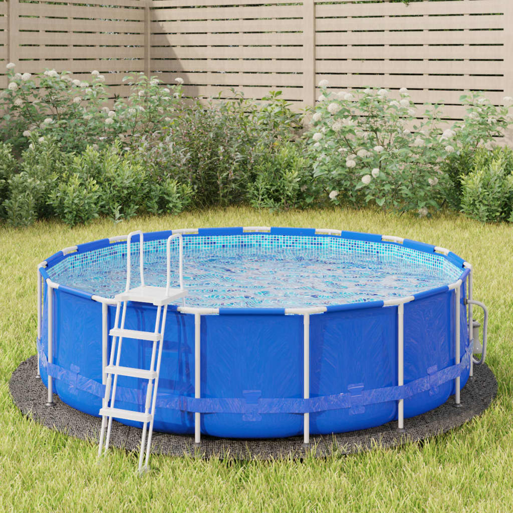 Pool-Bodentuch Ø396 Cm Polyester Geotextil Hellgrau