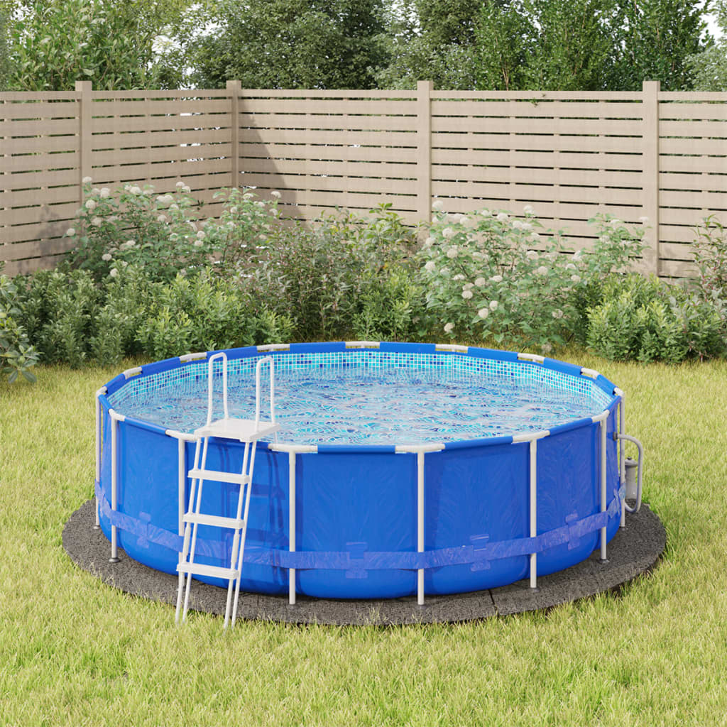 Pool-Bodentuch Ø396 Cm Polyester Geotextil Hellgrau