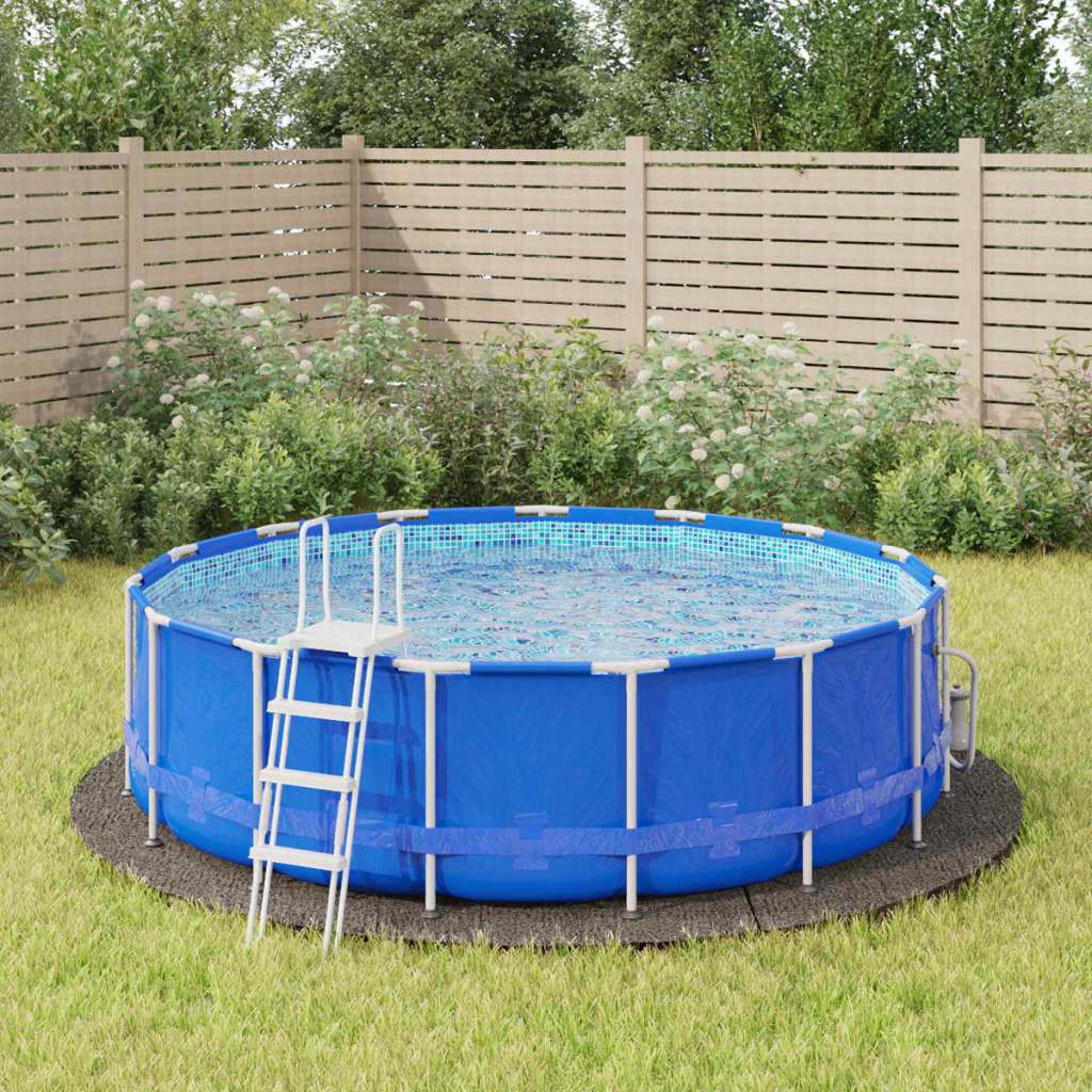 Pool-Bodentuch Ø396 Cm Polyester Geotextil Hellgrau