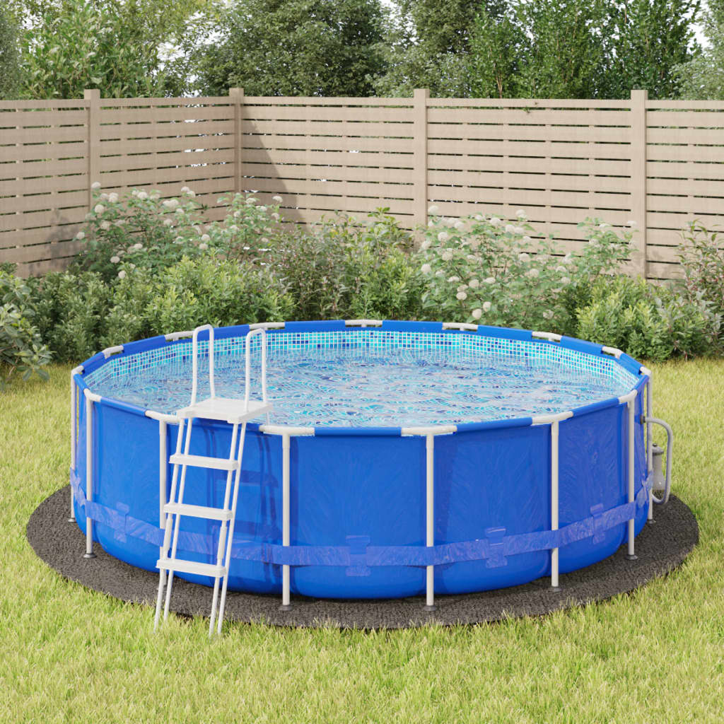 Pool-Bodentuch Ø396 Cm Polyester Geotextil Hellgrau