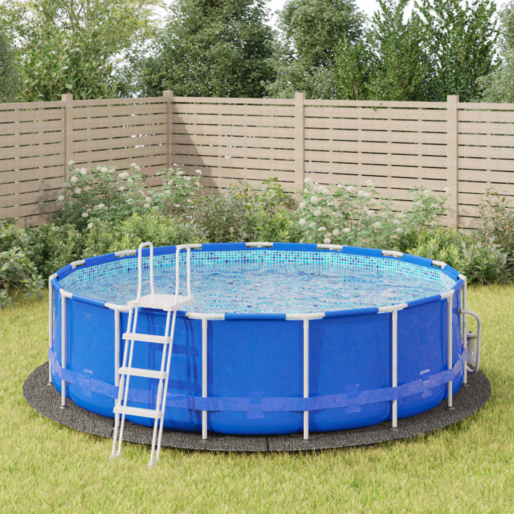 Pool-Bodentuch Ø396 Cm Polyester Geotextil Hellgrau