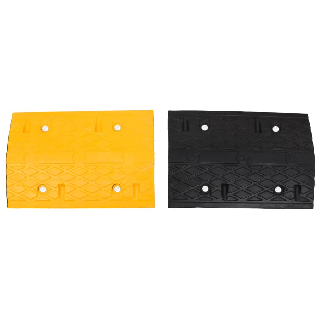 Bodenschwelle Gelb & Schwarz 226X32,5X4 Cm Gummi