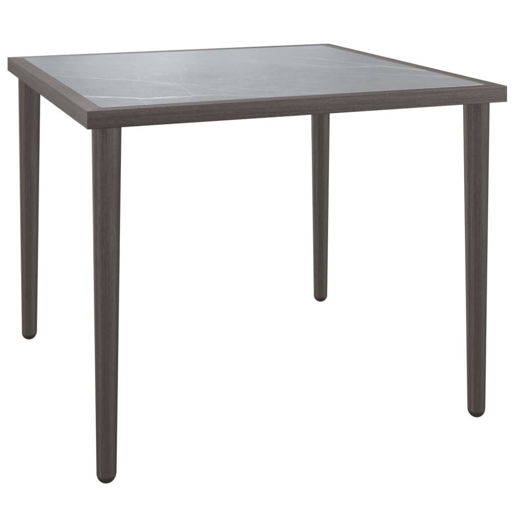3-Tlg. Garten-Lounge-Set Mit Kissen Grau Poly Rattan Grau