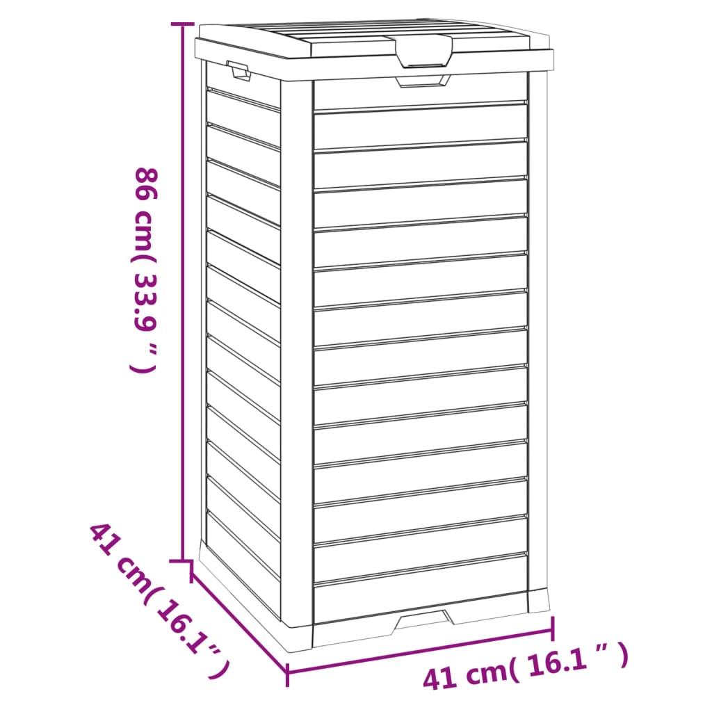 Outdoor-Mülltonne 41X41X86 Cm Polypropylen