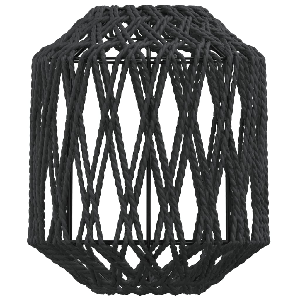 Lampenschirm Schwarz Ø23X28 Cm Eisen Und Papier