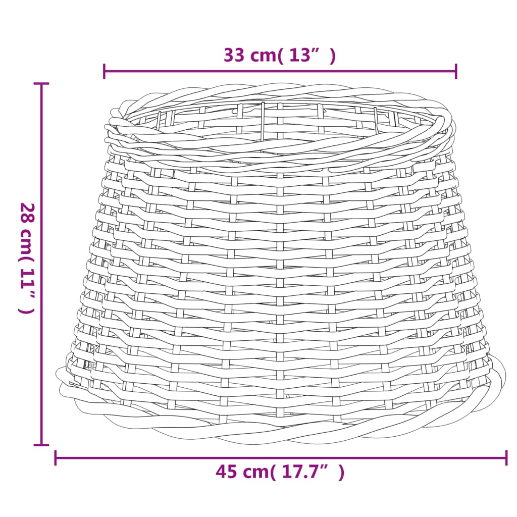 Lampenschirm Ø45X28 Cm Korbweide