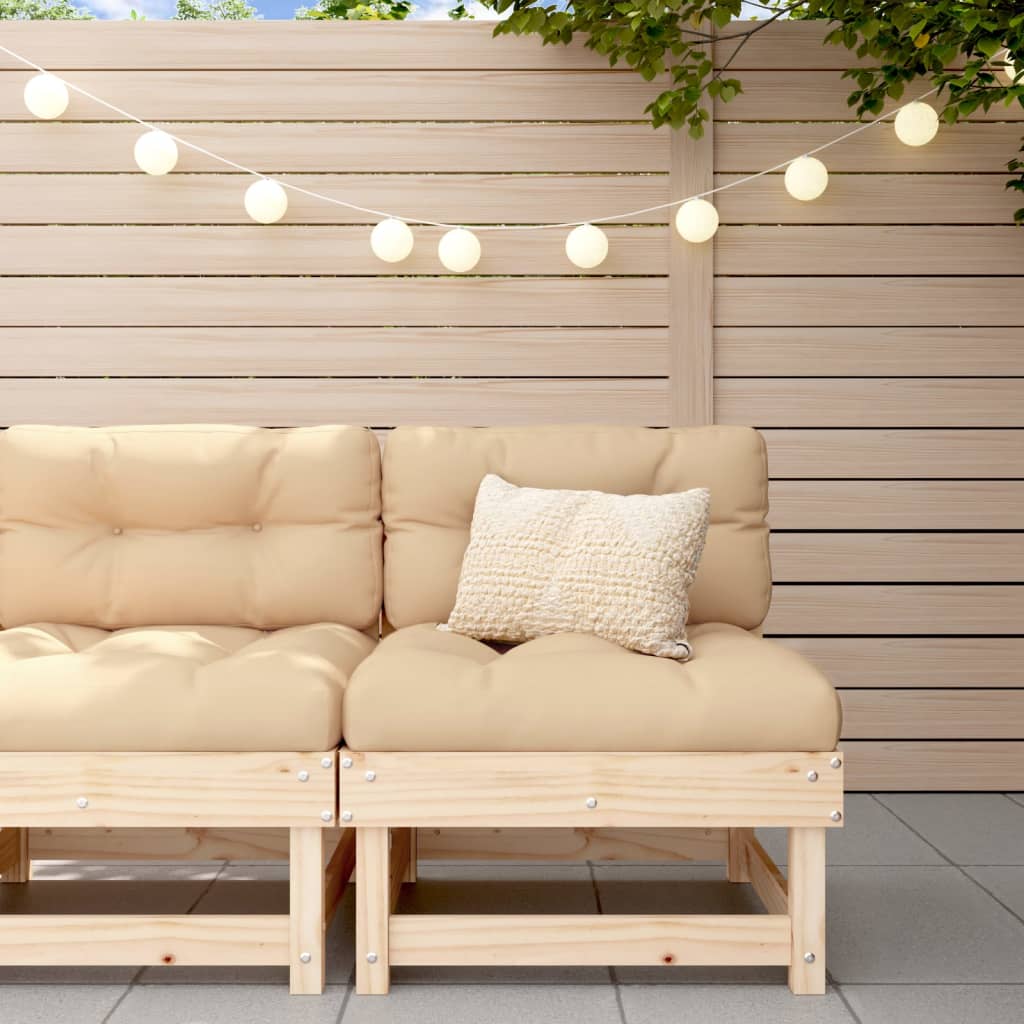 3-Tlg. Garten-Lounge-Set Massivholz Kiefer Natürliche Kiefer