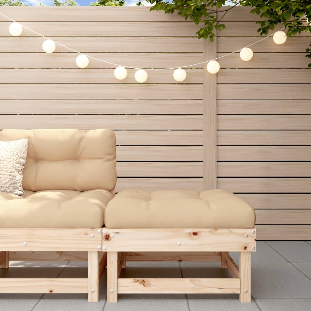 3-Tlg. Garten-Lounge-Set Massivholz Kiefer Natürliche Kiefer