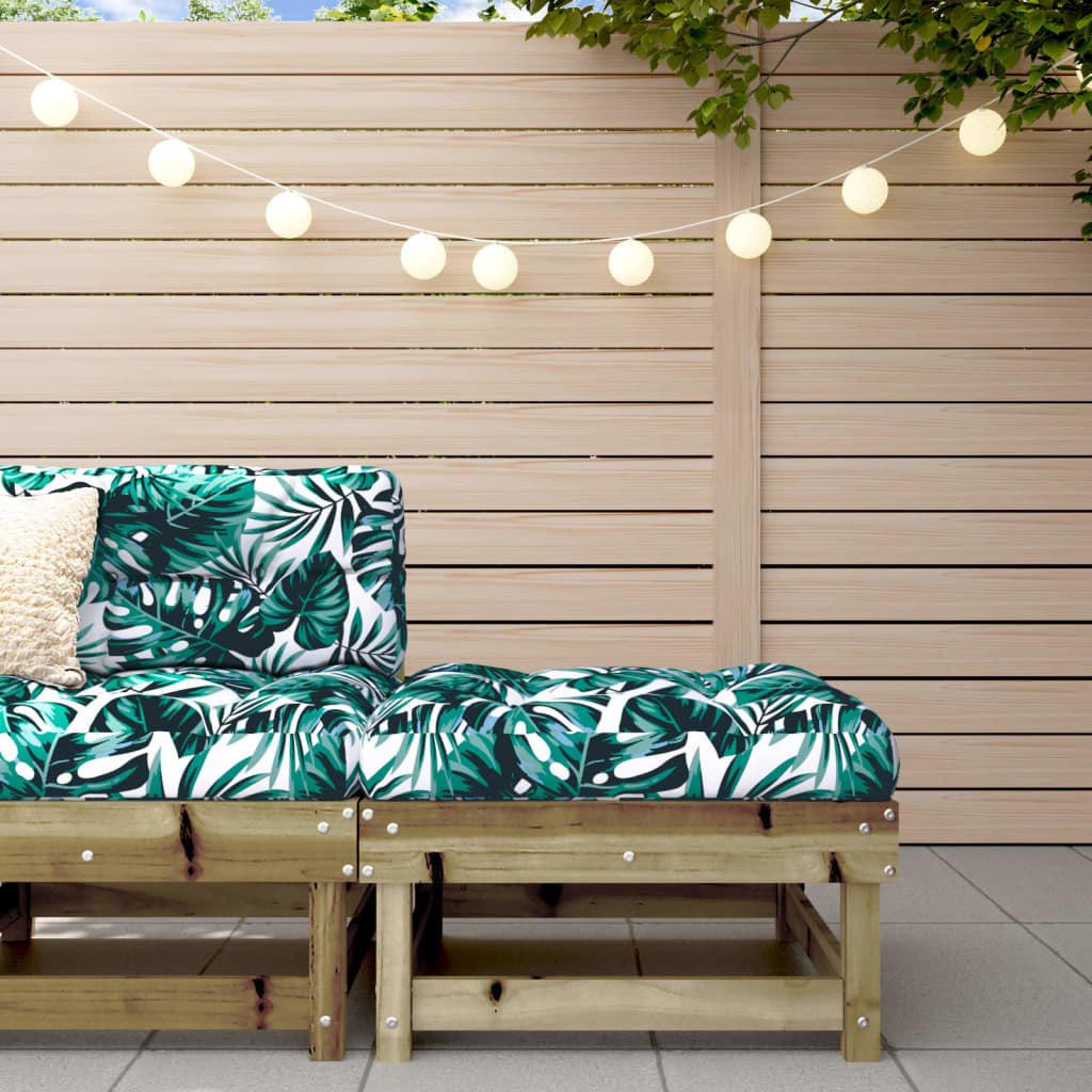 3-Tlg. Garten-Lounge-Set Kiefernholz Imprägniert Natürlich Imprägniert