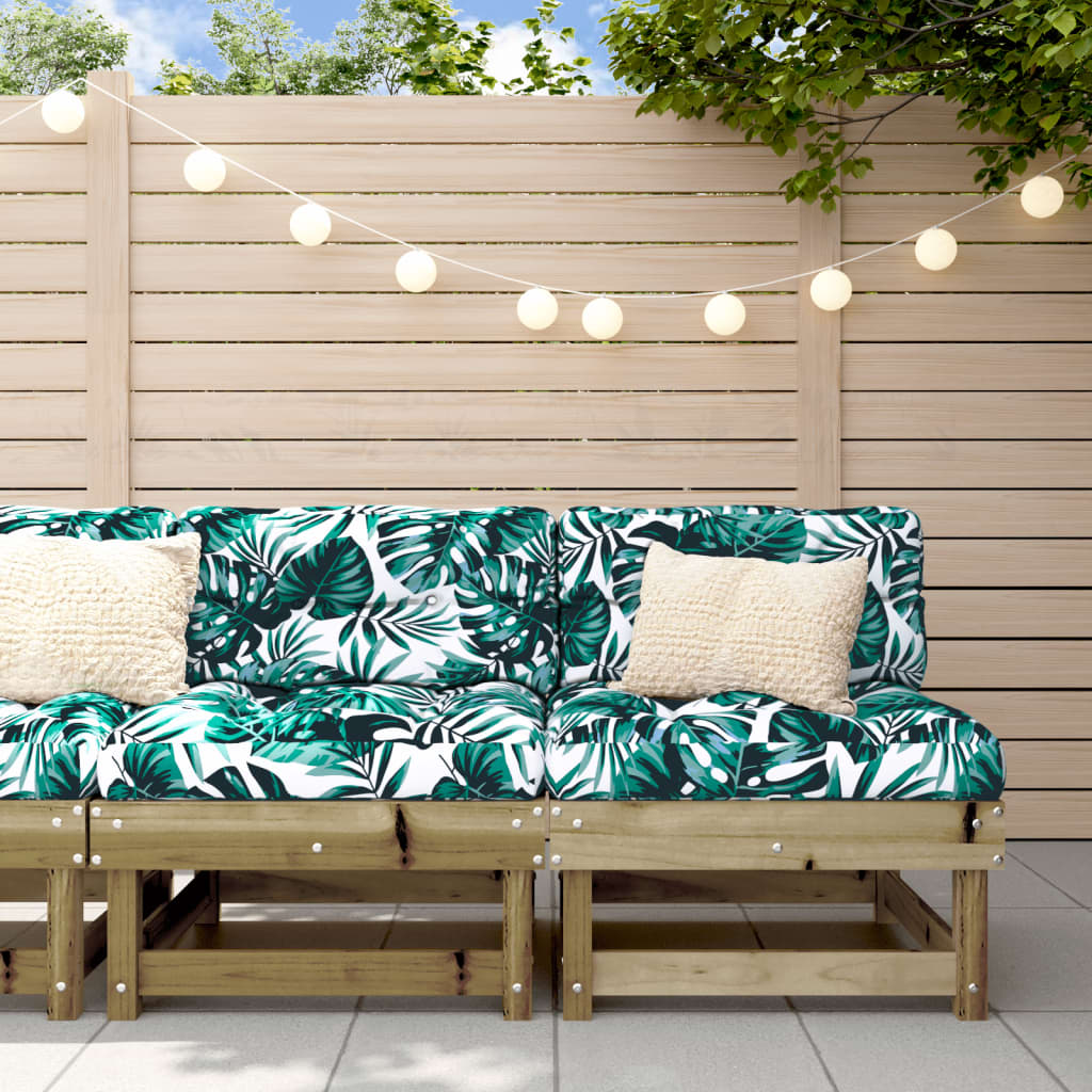 3-Tlg. Garten-Lounge-Set Kiefernholz Imprägniert Natürlich Imprägniert