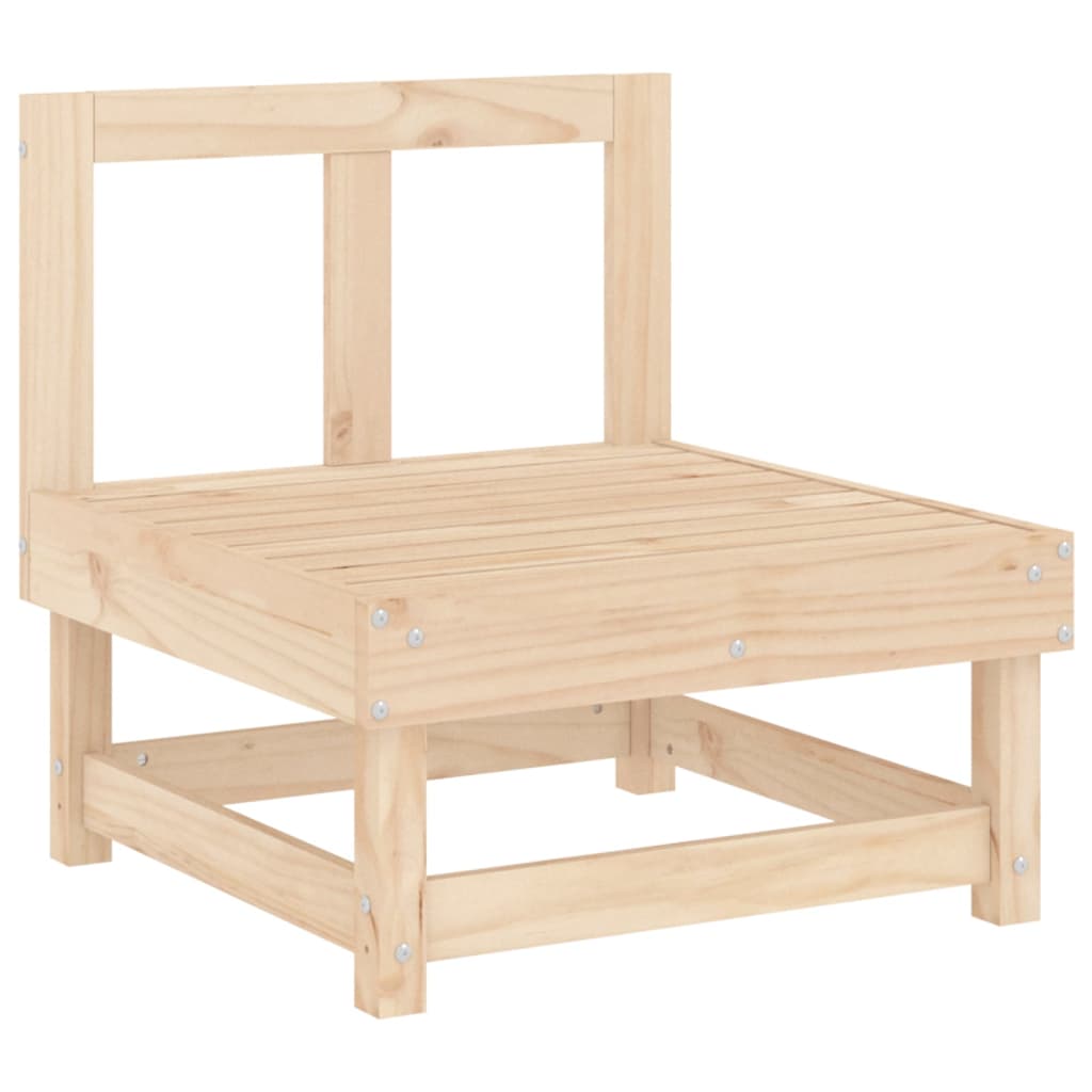 3-Tlg. Garten-Lounge-Set Massivholz Kiefer Natürliche Kiefer