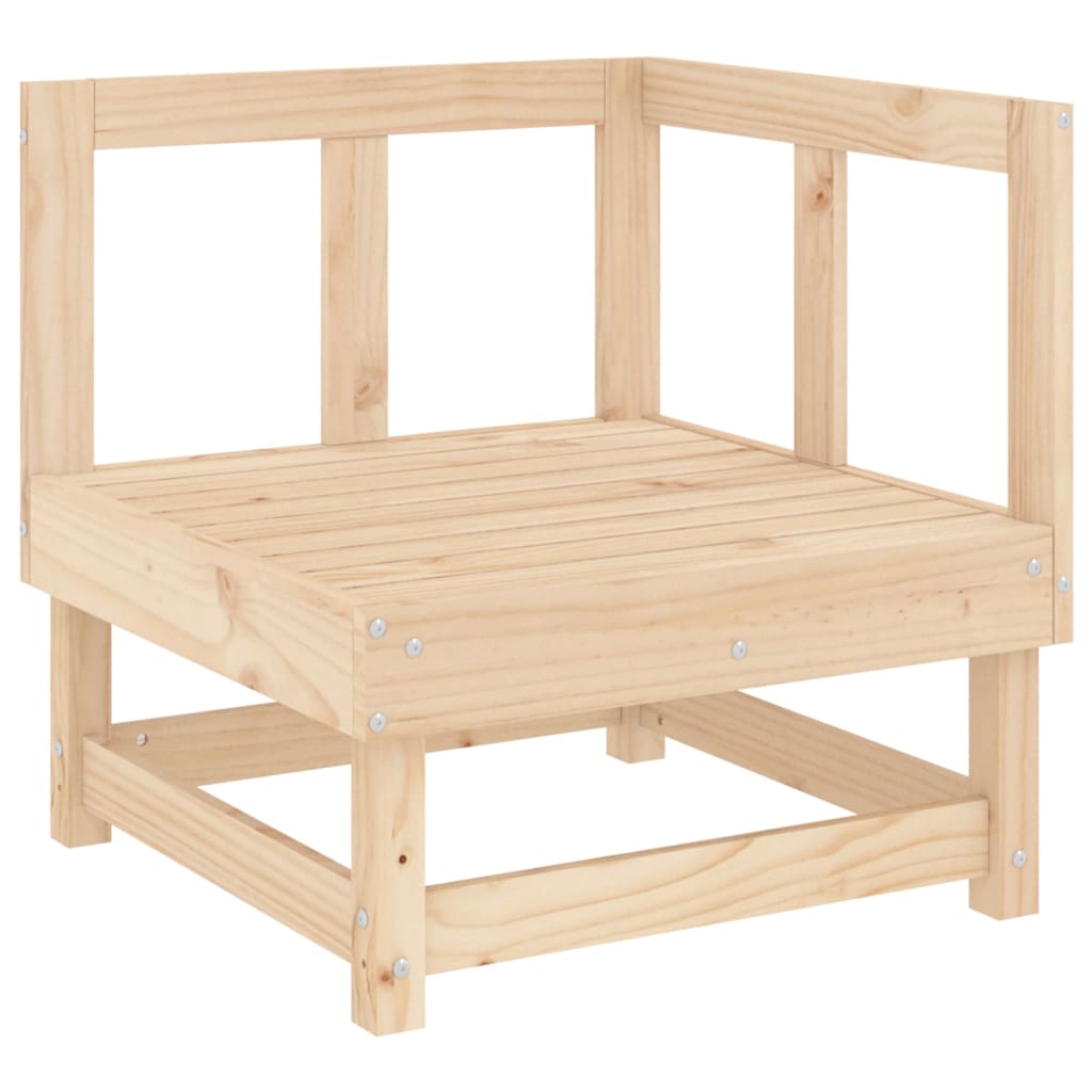 3-Tlg. Garten-Lounge-Set Massivholz Kiefer Natürliche Kiefer