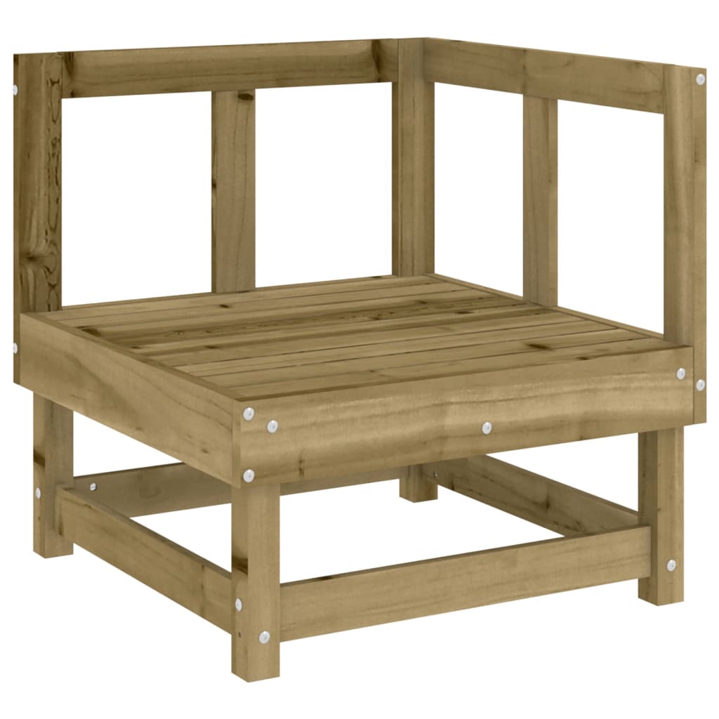 3-Tlg. Garten-Lounge-Set Kiefernholz Imprägniert Natürlich Imprägniert
