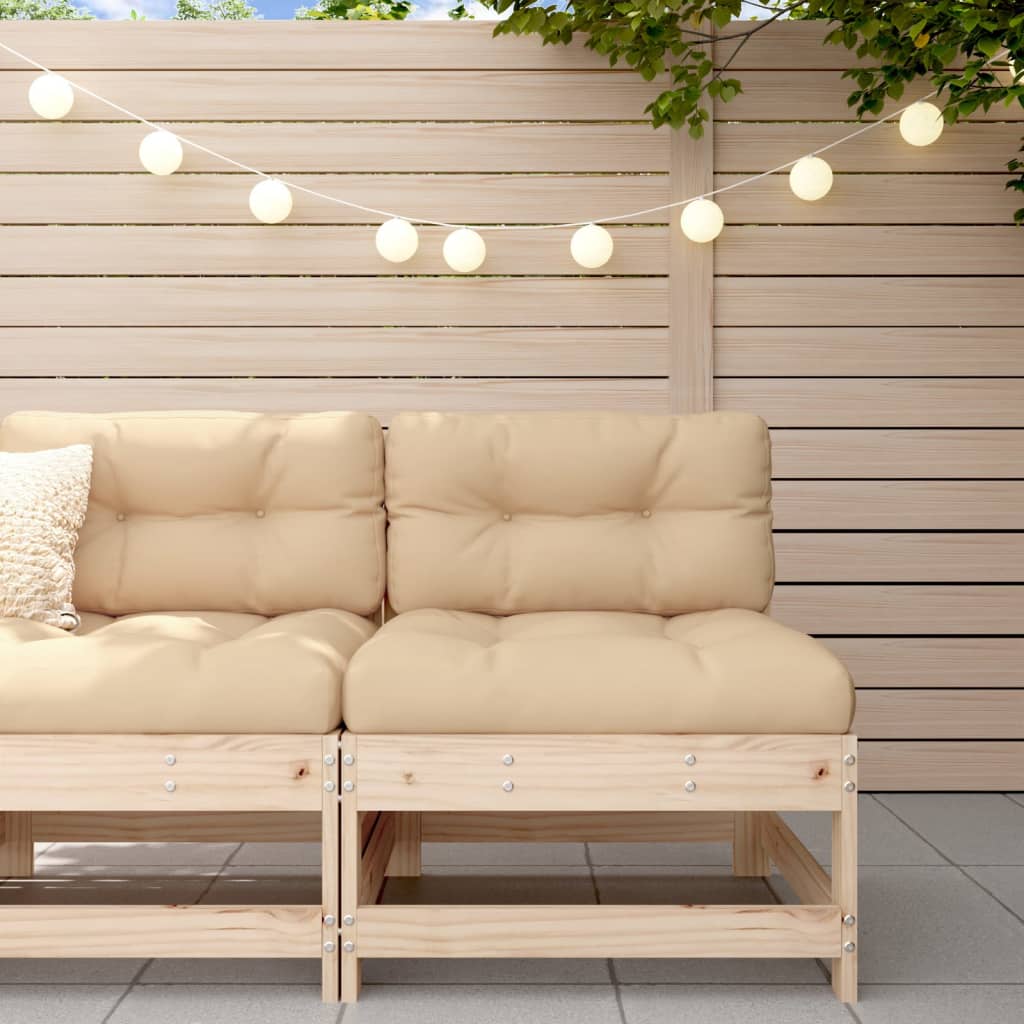 3-Tlg. Garten-Lounge-Set Massivholz Kiefer Unbehandeltes Kiefernholz