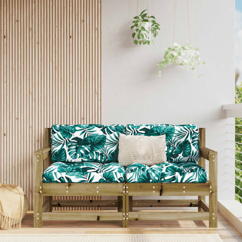 3-Tlg. Garten-Lounge-Set Kiefernholz Imprägniert Imprägniertes Kiefernholz